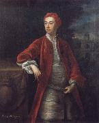 Jonathan Richardson Richard Boyle 3rd Earl of Burlington,with the Bagnio at Chiswick House,Middlesex oil painting picture wholesale